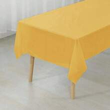 2pcs Plastic Disposable Table Cover, Minimalist Solid Color White Disposable Tablecloth For Party,