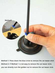 1pc Random Suction Cup Steel Wire Feather Cat Toy Wand, Pet Toy, Can Stick On Smooth Surface, Glass, Wall To Play With Cats