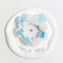 Portabadge decorativo super carino a forma di orecchie di gatto - adatto per badge da 58-70mm