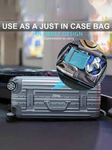 1pc Men 65L Foldable Travel Bag With Shoe Compartment, Overnight Carry-On Duffel Bag, Oxford Polyester Weekender Bag With Shoulder Strap, Unisex Luggage - 85L, Multiple Colors Available