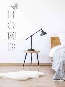 5pcs Acrylic 'Home' Letter Mirror Wall Stickers Silver Decor For Living Room Bedroom - Multicolor - View 7