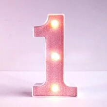 1pc 6.3inch Creative Pink Luminous A-Z Letter Light,Number Shape Light,Battery Powered Alphabet Light, Home Decor Letter Lamp,Room Decor Letter Shape Night Light,Bedroom Decor, Wedding Decor, Party Decor, Birthday Decor,Home Desktop Decoration Alphabet Light,Valentine's Day Decorative Lights