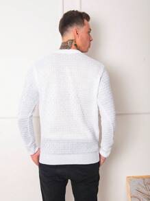 Men's Sweaters For Winter - 白色 - 查看 2