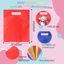 10 túi quà tặng vải không dệt nhiều màu, kích thước khoảng 8"X10", lý tưởng cho các lễ kỷ niệm, túi đựng kẹo, túi tái sử dụng, ngày lễ tình nhân trở lại trường - Nhiều màu - Xem 2