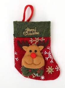 1pc Christmas Decorations Restaurant Table Decorations Tableware Sets Knife And Fork Sets Gift Bags Christmas Socks Wall Decorations Sequins Small Socks Christmas Tree Pendants Gift Bags Wall Hangings Home Decoration - Multicolor - View 15