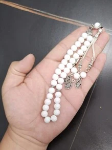 Tasbih White Ceramic Misbaha 8mm 33 Beads Bracelet Arabic Prayer Bead Islamic Fashion Accessories