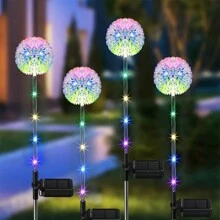 2pcs Solar Powered LED Lights, Waterproof Faux Onion Shape For Garden/Pathway/Yard/Ceremony, Driveway Lighting Outdoor