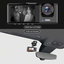 New 2 Inch HD Dual Lens 1080P Dash Cam, Car DVR With Built-In 150mAh Lithium Battery For In-Car & Outside Monitoring, Cycle Recording