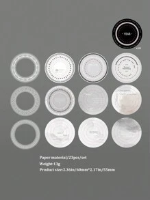 23 tờ/gói giấy ghi nhớ xé rời phong cách cổ điển, giấy ghi chú ghép ảnh - Nhiều màu - Xem 12