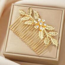 1 chiếc kẹp tóc hình lá kim loại thời trang, phụ kiện tóc cô dâu hợp thời trang - Nhiều màu - Xem 6