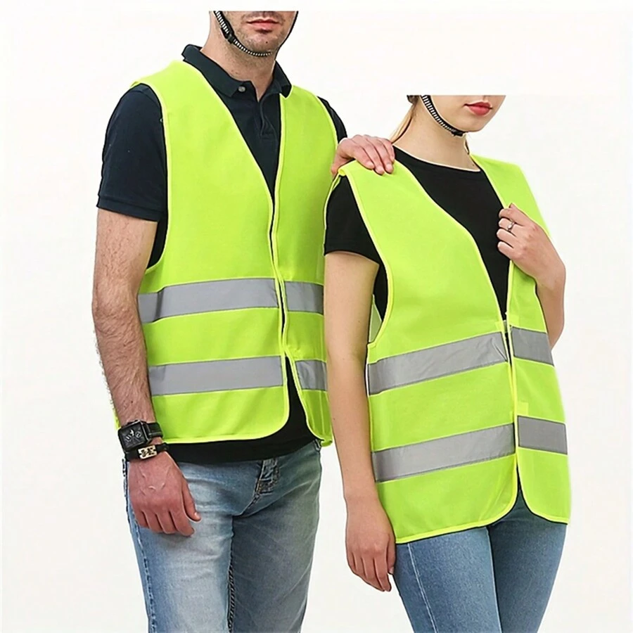 Quần áo phản quang, Áo phản quang, Áo phản quang, Độ hiển thị cao, Đạp xe, Công trường xây dựng, Chạy bộ ban đêm, Áo nam và nữ, Áo an toàn, Công trường xây dựng, Vệ sinh, Quần áo làm việc tại nhà máy - Nhiều màu - Xem 1