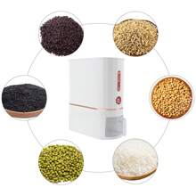 10kg/22lbs Rice Dispenser With Cup And Scale Window, Large Dry Food Dispenser For Rice, Beans, Cereals, Kitchen Pantry Organizer, PP Narrow Barrel Body