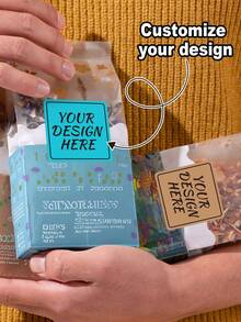 48pcs 2.36/2.76/3.15inch Custom Logo Sticker Labels, Business Sticker Printing, Square Stickers, Custom Sticker, Company Sticker Logo, Personalize Stickers