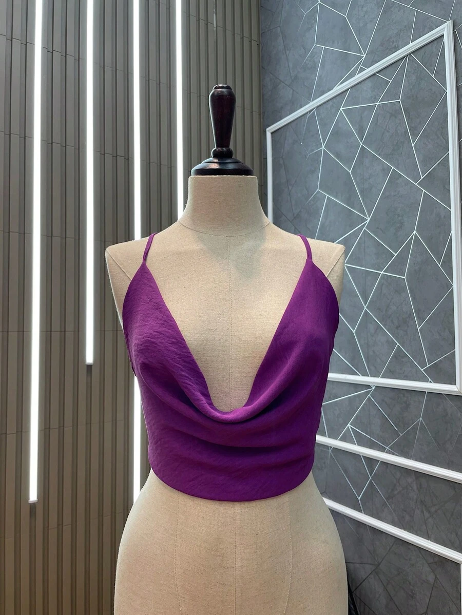 DUNE CROPPED TOP - 紫色 - 查看 1