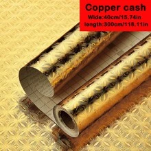 3m/5m Gold/Silver Aluminum Foil Self-Adhesive Wall Sticker For Kitchen Stove Backsplash, Waterproof, Moisture-Proof, Oil-Proof, Fireproof, Heat Resistant, Trimmable Wall Protector Paper