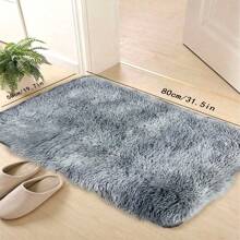 1pc High-End Soft & Fluffy Carpet With 1cm Sponge Filling, Comfortable For Barefoot, Furry Floor Rug For Bedroom, Living Room, Balcony, Study, Outdoor Picnic, Non-Slip Luxury Home Decor Carpet - Light Grey - View 4
