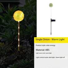 2pcs Solar Powered LED Lights, Waterproof Faux Onion Shape For Garden/Pathway/Yard/Ceremony, Driveway Lighting Outdoor