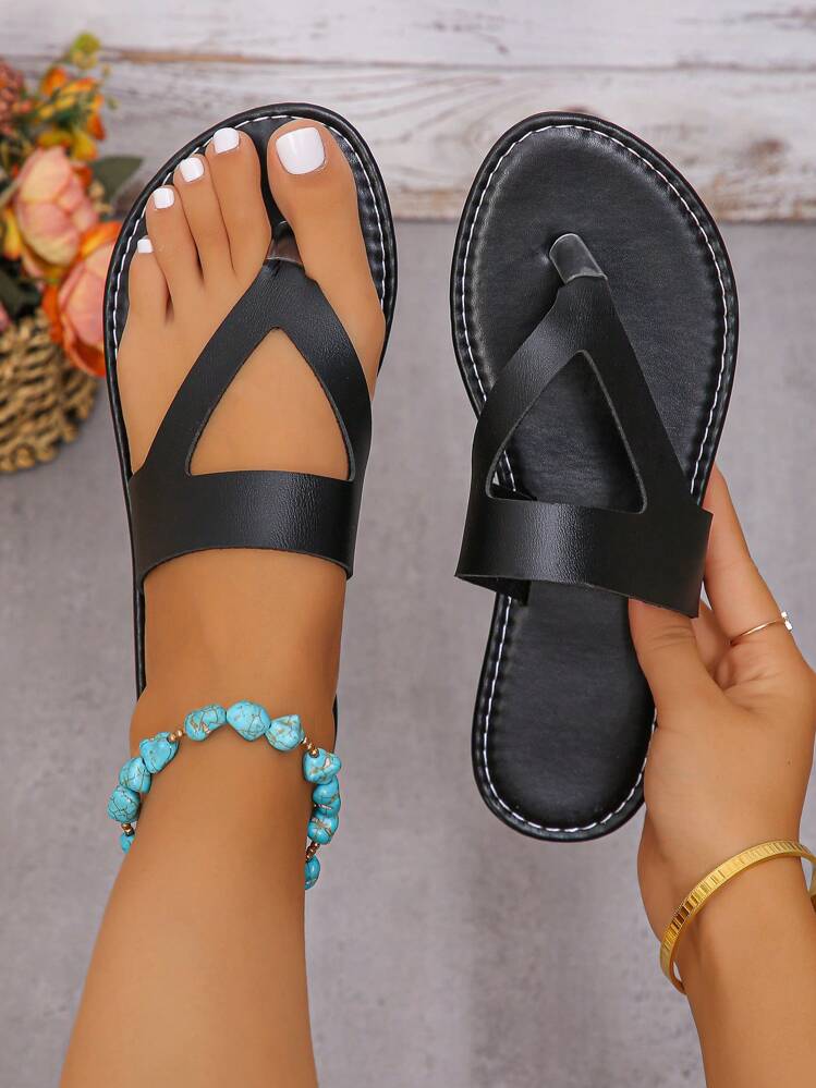New Women Fashion Flip Flops Outdoor Personality Beach Shoes Leather Slippers SHEIN South Africa