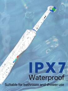 Intelligent Rotating Electric Toothbrush, 3 Modes USB Wireless Charging Rechargeable Smart Rotary Electric Toothbrushes With Timer, Travel Case And 2 Brush Heads, Compatible With OralB Replacement Electric Toothbrush Heads