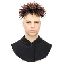 Belle Show 3Inch Dreadlock Hair Topper Wig With Clip In Braided Half Wigs Synthetic Topper Dread Locks Black Soft Short Wig For Men - Multicolor - View 10