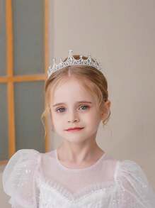 1 szt. Vintage Rhinestone Tiara-królewska korona ślubna dla panny młodej, elegancka księżniczka świąteczna korona kostium opaska na głowę akcesorium do włosów z kryształem, lśniąca korona królowej nadaje się na prezenty świąteczne dla dziewcząt na cosplay i imprezę halloweenową