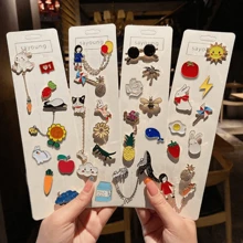 Set de 50/30 piezas con diseños aleatorios de animales y plantas bonitos y elegantes - Alfileres de broche de aleación de zinc para ropa y bolsos, accesorios de vestir para todas las temporadas, decoración para ropa, bolsos, mochilas escolares
