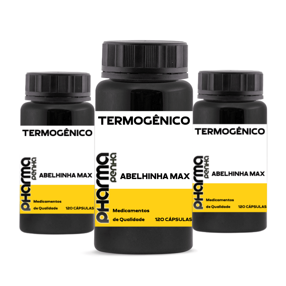 3 Potes Termogênico ABELHINHA MAX 120 Cápsulas cada