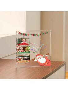 Personalización de fotografía Personalización de fotografía acrílica de Navidad Diseño de colección de fotografías de Papá Noel Personalización de fotografía de estilo divertido de Navidad Decoraciones navideñas personalizadas Regalos de Navidad que se pueden usar para padres e hijos, amigos, hermanos, novias, decoraciones de regalo de Navidad personalizadas Recuerdos de Navidad - Papá Noel - Ver 11