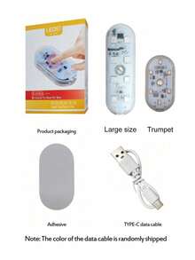汽车氛围灯，USB 充电触摸传感器粘贴安装 LED 装饰灯 - 多款多色 - 查看 6