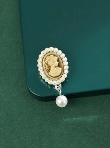 1 件复古优雅淑女头系列胸针 - 高端淑女时尚礼服别针多用途配饰礼服配饰别针适用于衣服包包饰品背包适用于学校办公室配饰衬衫夹克珠宝万圣节衣服别针有趣可爱的教师礼物 - 彩色 - 查看 10