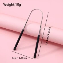 Stainless Steel Convenient U-Shaped Tongue Scraper, Oral Hygiene Cleaner, Adult Tongue Scraper To Remove Bad Breath - Silver - View 7