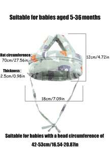 Protector de cabeza para bebé - Casco de seguridad ajustable suave y resistente a golpes para bebé, protección anti-colisión para la cabeza del niño pequeño en la etapa de gateo y caminar (5-36 meses) - Multicolor - Ver 11