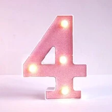 1pc 6.3inch Creative Pink Luminous A-Z Letter Light,Number Shape Light,Battery Powered Alphabet Light, Home Decor Letter Lamp,Room Decor Letter Shape Night Light,Bedroom Decor, Wedding Decor, Party Decor, Birthday Decor,Home Desktop Decoration Alphabet Light,Valentine's Day Decorative Lights