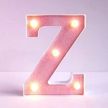 1pc 6.3inch Creative Pink Luminous A-Z Letter Light,Number Shape Light,Battery Powered Alphabet Light, Home Decor Letter Lamp,Room Decor Letter Shape Night Light,Bedroom Decor, Wedding Decor, Party Decor, Birthday Decor,Home Desktop Decoration Alphabet Light,Valentine's Day Decorative Lights