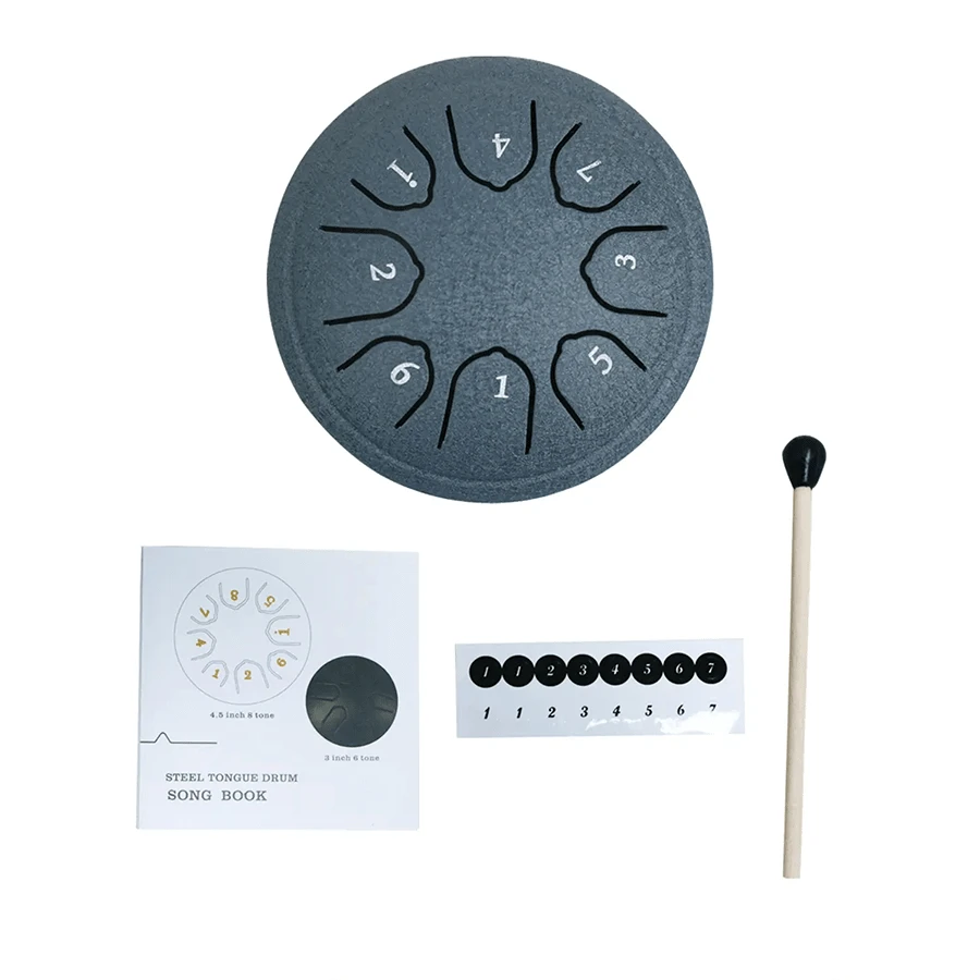 Steel Tongue Drum 6 Tons 3 Pouces - Handpan Méditation - Clé De Do - Avec Maillets - Pour Yoga, Musicothérapie