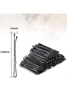 200 piezas/ 100 piezas/ 50 piezas/ 20 piezas. Ganchos para el cabello de color negro sólido simple para niñas y accesorios para el cabello de niños, ganchos para el cabello con letras negras, ganchos para el cabello negro pequeños, grapas rígidas onduladas, grapas fijas para el cabello de dama. Adecuado para maquillaje diario, cabello, cabello roto, regalos de Navidad, regalos de Año Nuevo, grapas fijas para diademas