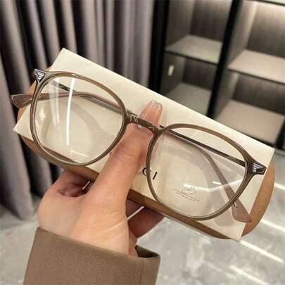 1 Pc Unisex Fashion Decorative Non-Prescription Glasses For Daily Use, Without The Box Shown In The First Picture