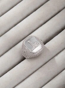 1 chiếc nhẫn hở mạ vàng 18K thời trang hip hop đính đá toàn bộ hình chữ cái tiếng Ả Rập dành cho nữ (chỉ có chữ cái tiếng Ả Rập) - Bạc - Xem 41