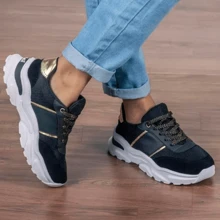 Fiorella Women's Gym Walking Shoes Lightweight And Comfortable For Sports And Leisure - 金色 - 查看 3