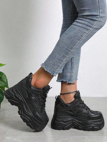 Zapatillas de cuña para mujer, calzado deportivo femenino, zapatillas de plataforma cómodas y elegantes,Zapatillas de cuña para mujer, zapatillas deportivas de moda con tacón alto, calzado cómodo y casual,Zapatillas de cuña para mujer, calzado deportivo femenino, zapatillas de plataforma cómodas y elegantes,Zapatos deportivos casuales para mujer al aire libre, livianos, transpirables, antideslizantes, chunky de moda Zapatos para aumentar la altura y entrenamiento de carreraZapatillas de cuña para mujer, zapatillas deportivas de moda con tacón alto, calzado cómodo y casual