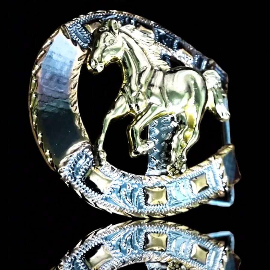 hebilla vaquera herradura fina - herradura caballlo - Ver 1