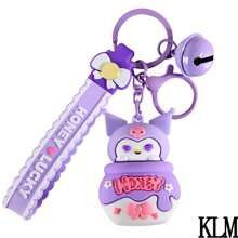 Sanrio 钥匙扣套装：Kuromi 蜂蜜罐、My Melody 可爱设计、Pompompurin 饰品、Cinnamoroll 装饰汽车钥匙扣 - 可爱的角色钥匙扣 - 彩色 - 查看 11