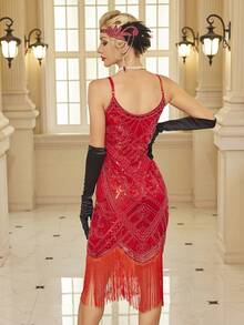 女士优雅 20 世纪 20 年代复古风格连衣裙、鸡尾酒会半正式舞会礼服、适合生日、婚礼嘉宾、毕业典礼、晚宴、返校节