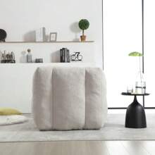 Fluffy Bean Bag Chair, Comfortable Bean Bag For Adults And Children, Super Soft Lazy Sofa Chair With Memory Foam And Ottoman, Indoor Modern Focus Bean Bag Chair For Living Room, Bedroom, Apartment