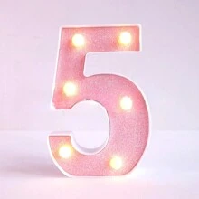 1pc 6.3inch Creative Pink Luminous A-Z Letter Light,Number Shape Light,Battery Powered Alphabet Light, Home Decor Letter Lamp,Room Decor Letter Shape Night Light,Bedroom Decor, Wedding Decor, Party Decor, Birthday Decor,Home Desktop Decoration Alphabet Light,Valentine's Day Decorative Lights