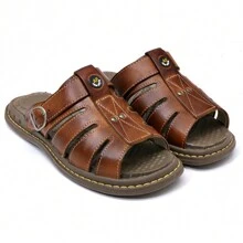 Franciscan Men's Genuine Leather Sandals Total Comfort - 小齒輪 - 查看 3