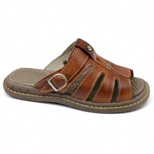 Franciscan Men's Genuine Leather Sandals Total Comfort - 小齒輪 - 查看 4