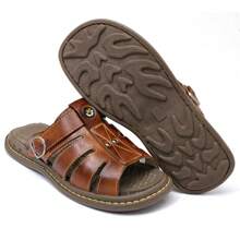 Franciscan Men's Genuine Leather Sandals Total Comfort - 小齒輪 - 查看 2
