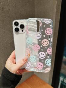 Funda compatible con iPhone 15 Pro Max, serie iPhone 14, iPhone 13 Pro, iPhone 12/11, iPhone 8 Plus, iPhone X/XS, iPhone XS Max, con expresión de manzana, funda protectora suave y de moda unisex