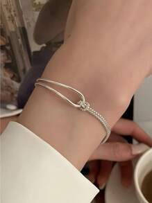 Women's Niche Design High-End Light Luxury Sterling Silver Bracelet Bestie Gift Hand Jewelry